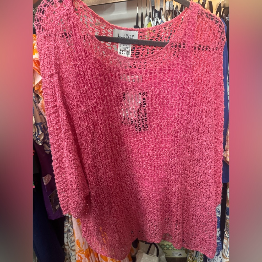 Joseph Ribkoff Vibrant Pink Knit Sweater